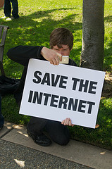 Save the internet Net Neutrality protest at  G...