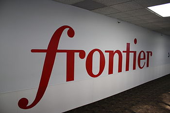 English: Frontier Communications logo at Front...