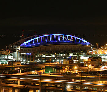 Picture taken by me of Qwest Field at night fr...